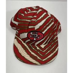 Vtg 90s‎ Zubaz San Francisco 49ers Tiger Print NFL Snapback Hat Cap Made in USA